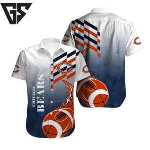 Chicago Bears Victory Stripe Hawaiian Shirt Chicago Bears Victory Stripe Hawaiian Shirt