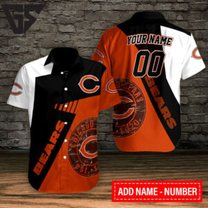 Chicago Bears Vintage Stamp Custom Hawaiian Shirt Chicago Bears Vintage Stamp Custom Hawaiian Shirt