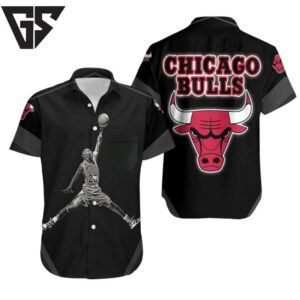 Chicago Bulls Air Jordan Slam Hawaiian Shirt Chicago Bulls Air Jordan Slam Hawaiian Shirt