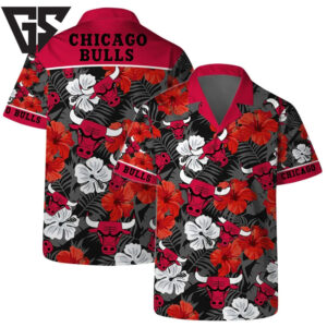 Chicago Bulls Floral Fantasy Hawaiian Shirt Chicago Bulls Floral Fantasy Hawaiian Shirt
