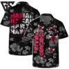 Chicago Bulls Hibiscus Blackout Hawaiian Shirt