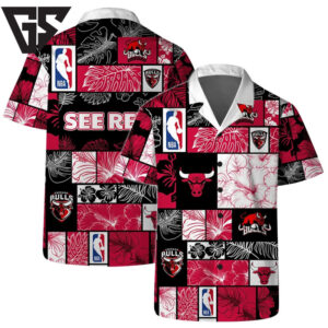 Chicago Bulls NBA Fusion Hawaiian Shirt Chicago Bulls NBA Fusion Hawaiian Shirt