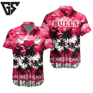 Chicago Bulls Sunset Palm Hawaiian Shirt