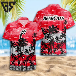 Cincinnati Bearcats Sunset Palms Hawaiian Shirt Cincinnati Bearcats Sunset Palms Hawaiian Shirt