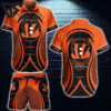 Cincinnati Bengals Blaze Stripe Hawaiian Shirt