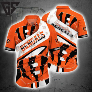 Cincinnati Bengals Bold Checker Hawaiian Shirt Cincinnati Bengals Bold Checker Hawaiian Shirt