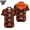 Cincinnati Bengals Bold Hibiscus Hawaiian Shirt