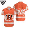 Cincinnati Bengals Classic Floral Stripe Hawaiian Shirt