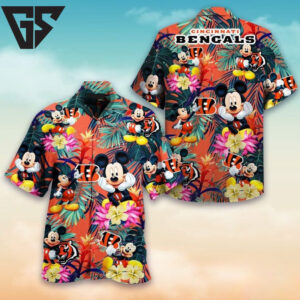 Cincinnati Bengals Disney Paradise Hawaiian Shirt Cincinnati Bengals Disney Paradise Hawaiian Shirt