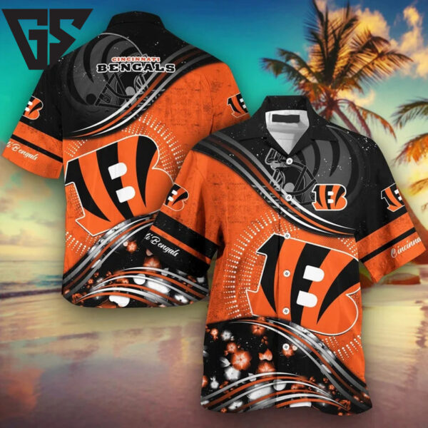 Cincinnati Bengals Dynamic Wave Hawaiian Shirt