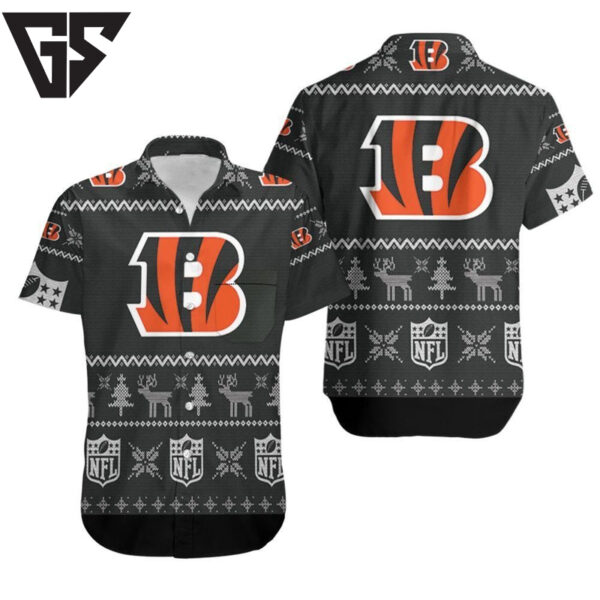 Cincinnati Bengals Festive Knit Hawaiian Shirt
