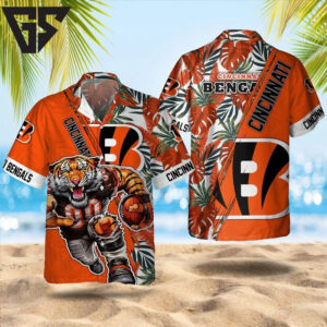 Cincinnati Bengals Fierce Tiger Hawaiian Shirt Cincinnati Bengals Fierce Tiger Hawaiian Shirt