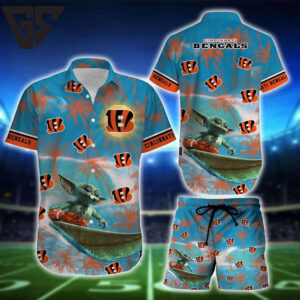 Cincinnati Bengals Galactic Palms Hawaiian Shirt Cincinnati Bengals Galactic Palms Hawaiian Shirt