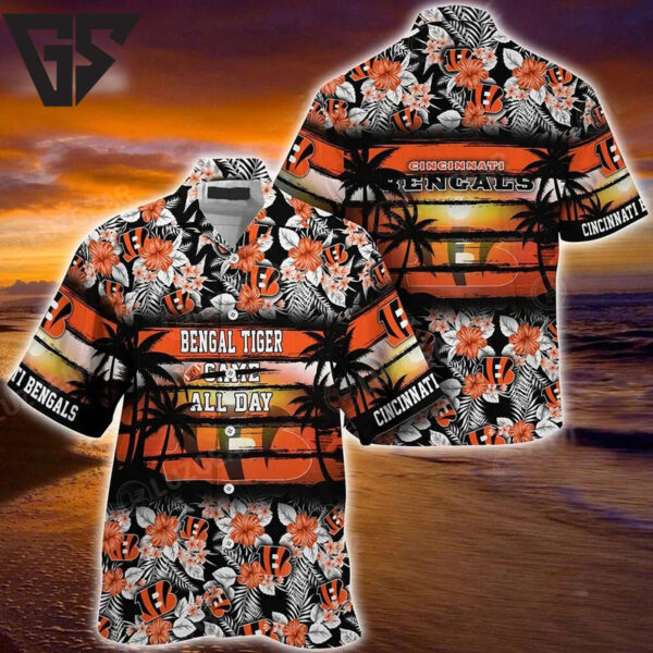 Cincinnati Bengals Game Day Paradise Hawaiian Shirt