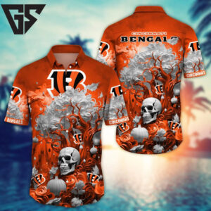 Cincinnati Bengals Haunted Grove Hawaiian Shirt Cincinnati Bengals Haunted Grove Hawaiian Shirt