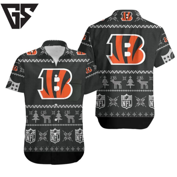 Cincinnati Bengals Holiday Knit Hawaiian Shirt