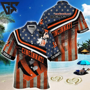 Cincinnati Bengals Patriot Spirit Hawaiian Shirt Cincinnati Bengals Patriot Spirit Hawaiian Shirt