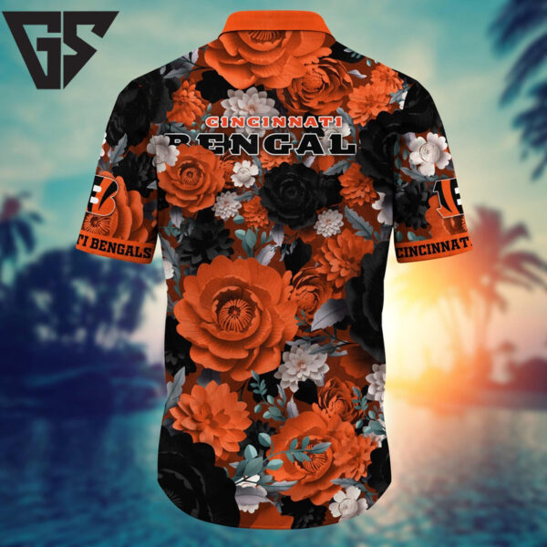 Cincinnati Bengals Rose Noir Hawaiian Shirt