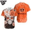 Cincinnati Bengals Skull Rose Hawaiian Shirt