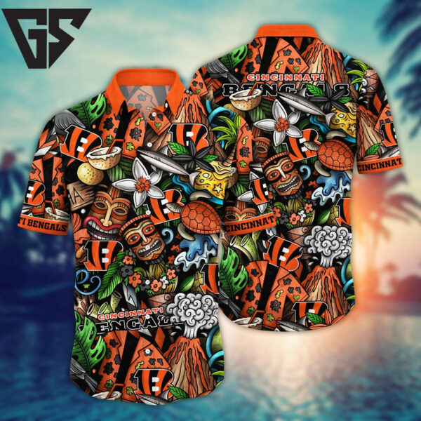Cincinnati Bengals Tropical Adventure Hawaiian Shirt