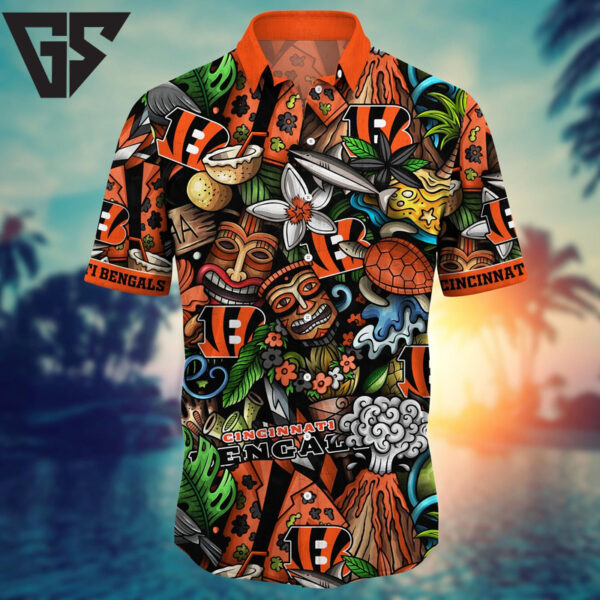 Cincinnati Bengals Tropical Adventure Hawaiian Shirt
