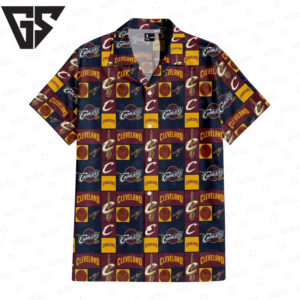 Cleveland Cavaliers Crowned Court Hawaiian Shirt