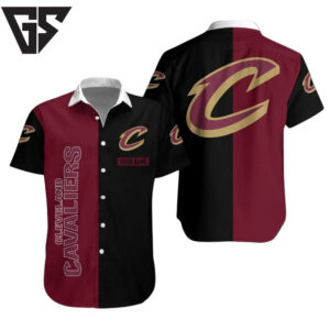Cleveland Cavaliers Custom Name Split Design Hawaiian Shirt Cleveland Cavaliers Custom Name Split Design Hawaiian Shirt
