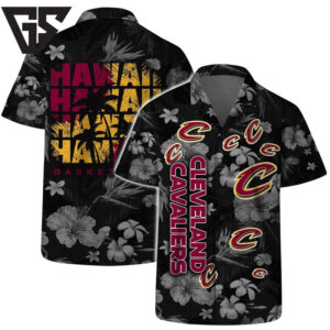 Cleveland Cavaliers Hawaii Basketball Floral Hawaiian Shirt