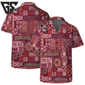 Cleveland Cavaliers Tribal Blocks Hawaiian Shirt Cleveland Cavaliers Tribal Blocks Hawaiian Shirt
