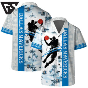 Dallas Mavericks Coastal Hoops Hawaiian Shirt