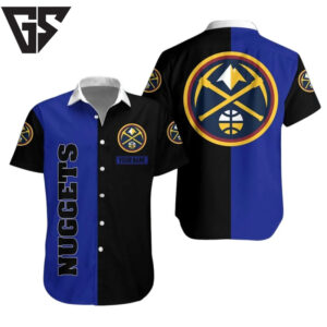 Denver Nuggets Bold Split Hawaiian Shirt