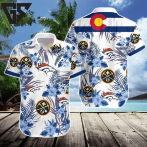 Denver Nuggets Floral Colorado Vibes Hawaiian Shirt Denver Nuggets Floral Colorado Vibes Hawaiian Shirt