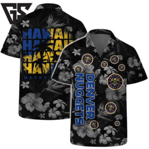 Denver Nuggets Hawaiian Bloom Floral Hawaiian Shirt Denver Nuggets Hawaiian Bloom Floral Hawaiian Shirt