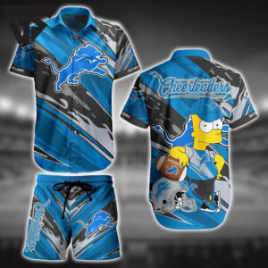 Detroit Lions Bart’s Game Day Hawaiian Shirt Set Detroit Lions Bart’s Game Day Hawaiian Shirt Set