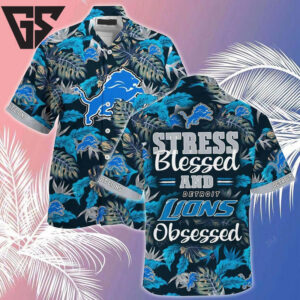 Detroit Lions Blessed Obsession Hawaiian Shirt Detroit Lions Blessed Obsession Hawaiian Shirt