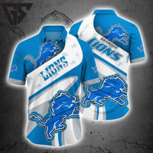 Detroit Lions Bold Charge Hawaiian Shirt Detroit Lions Bold Charge Hawaiian Shirt