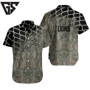Detroit Lions Camo Mesh Hawaiian Shirt Detroit Lions Camo Mesh Hawaiian Shirt