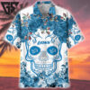 Detroit Lions Day of the Dead Floral Hawaiian Shirt