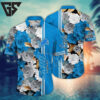 Detroit Lions Floral Stripes Aloha Shirt