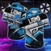 Detroit Lions Geometric Power Hawaiian Shirt