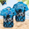 Detroit Lions Island Palms Hawaiian Shirt