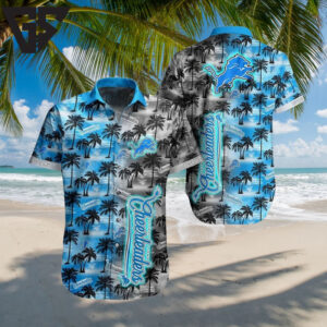 Detroit Lions Palm Shade Cheerleaders Hawaiian Shirt Detroit Lions Palm Shade Cheerleaders Hawaiian Shirt