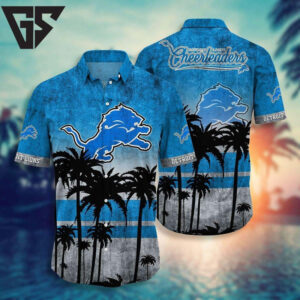Detroit Lions Palm Sunset Vibes Hawaiian Shirt Detroit Lions Palm Sunset Vibes Hawaiian Shirt