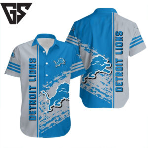 Detroit Lions Speed Stripe Hawaiian Shirt Detroit Lions Speed Stripe Hawaiian Shirt