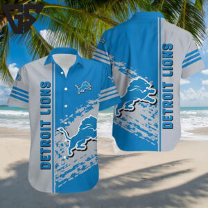 Detroit Lions Streak Wave Hawaiian Shirt Detroit Lions Streak Wave Hawaiian Shirt