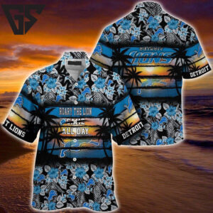 Detroit Lions Sunset Spirit Hawaiian Shirt Detroit Lions Sunset Spirit Hawaiian Shirt