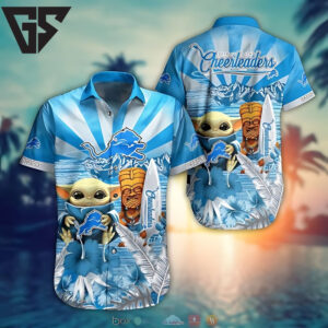 Detroit Lions Tiki Baby Aloha Shirt Detroit Lions Tiki Baby Aloha Shirt