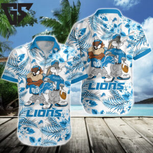 Detroit Lions Toon Squad Tropical Hawaiian Shirt Detroit Lions Toon Squad Tropical Hawaiian Shirt