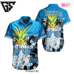 Detroit Lions Tropical Pineapple Burst Hawaiian Shirt Detroit Lions Tropical Pineapple Burst Hawaiian Shirt