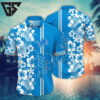 Detroit Lions Tropical Stripe Hawaiian Shirt